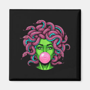Íman Medusa soprando chiclete P Arte Design Mitologia