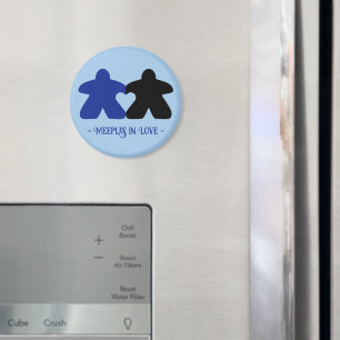 Íman Meeples Apaixonados, Ímã Azul e Preto