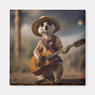 Íman Meerkat A Apertar Uma Lullaby Nacional,
