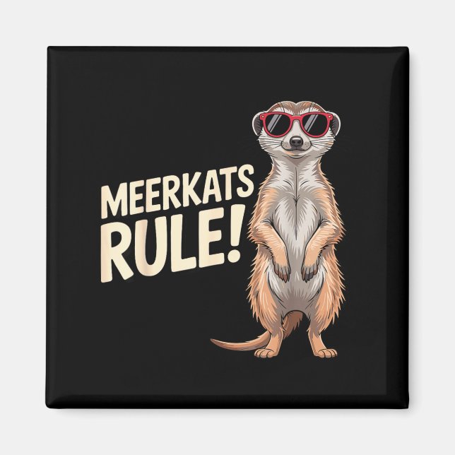 Íman Meerkat Design For Men Women Kids Zoo Keeper Safar (Frente)