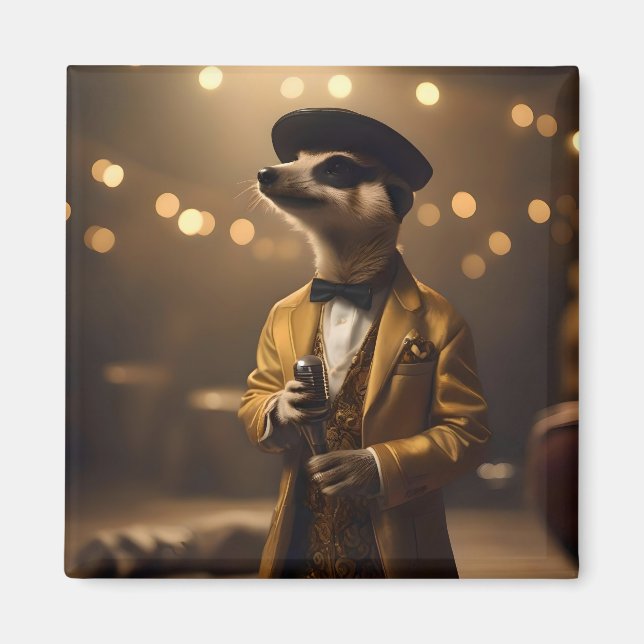 Íman Meerkat Sinatra, (Frente)