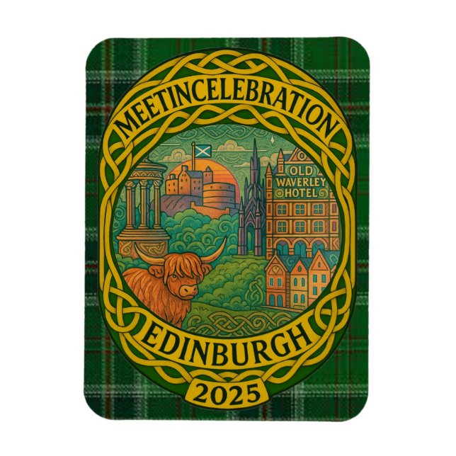 Íman MEETinCelebration Edimburgo 2025 - Magnet do Dia (Vertical)