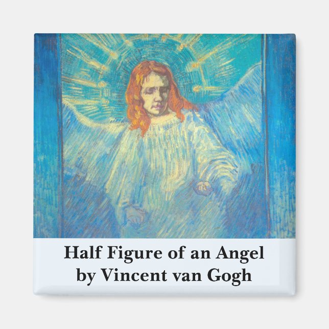 Íman Meia figura de um anjo por Vincent van Gogh (Frente)