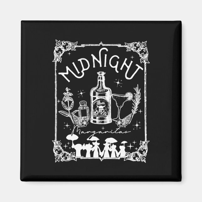 Íman Meia-Noite Margaritas Prática Tee Halloween (Frente)