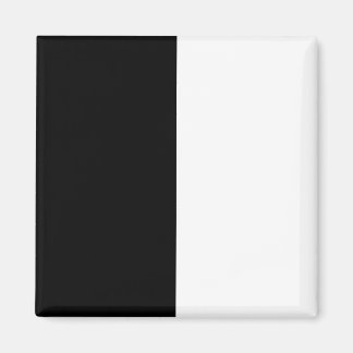 Íman meio branco meio preto, meio preto meio branco