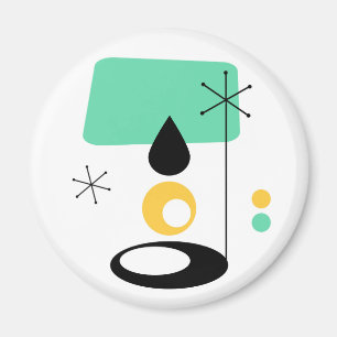 Íman meio século azul-design de-lâmpada moderna