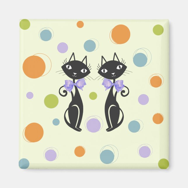 Íman Meio século Modern Cat (Frente)