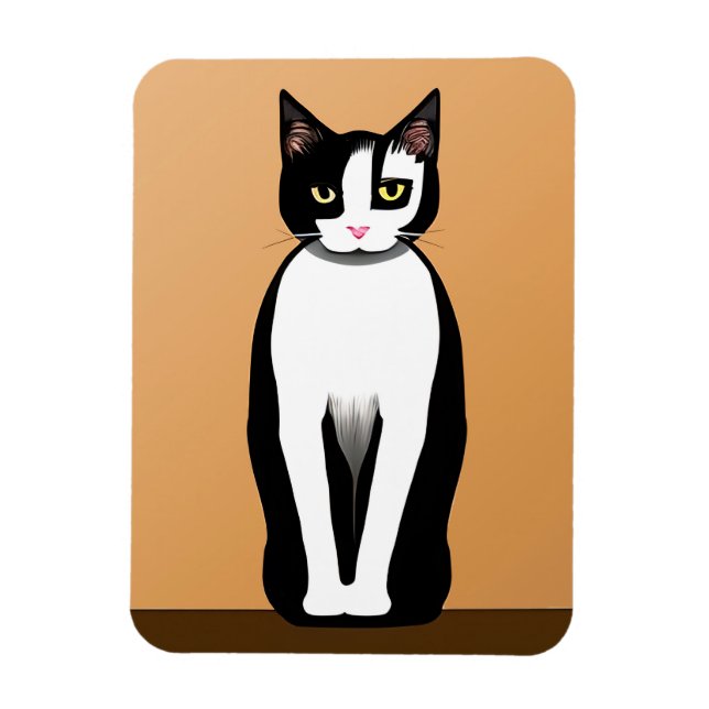 Íman Meio século preto e branco moderno (Vertical)