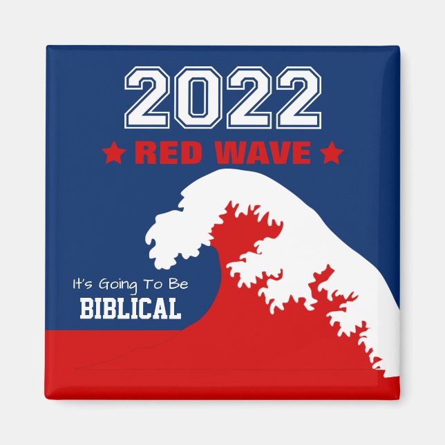 Íman Meio-Termos Bíblicos 2022 Onda Vermelha (Frente)