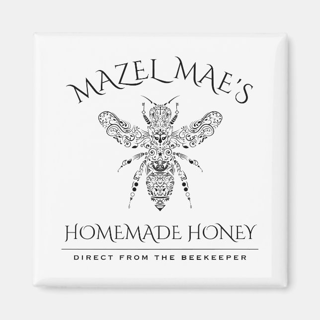 Íman Mel caseiro personalizado (Frente)