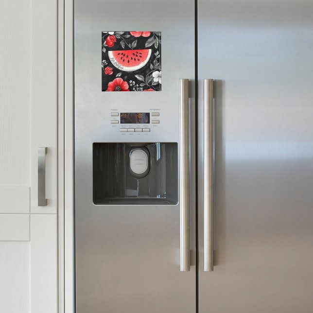 Íman Melancia da Palestina Livre (Free Palestine Watermelon Square Magnet)