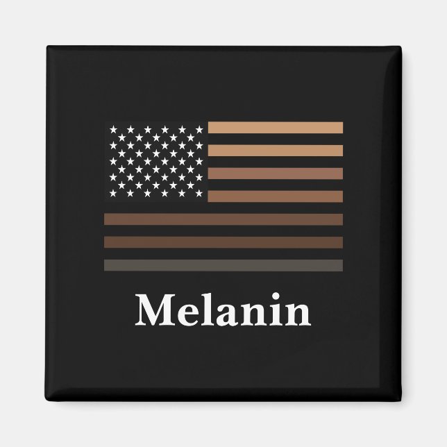 Íman Melanin African American Flag Black History (Frente)