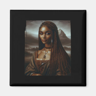 Íman Melanin Black History Mês Afro Queen Mona Lisa F