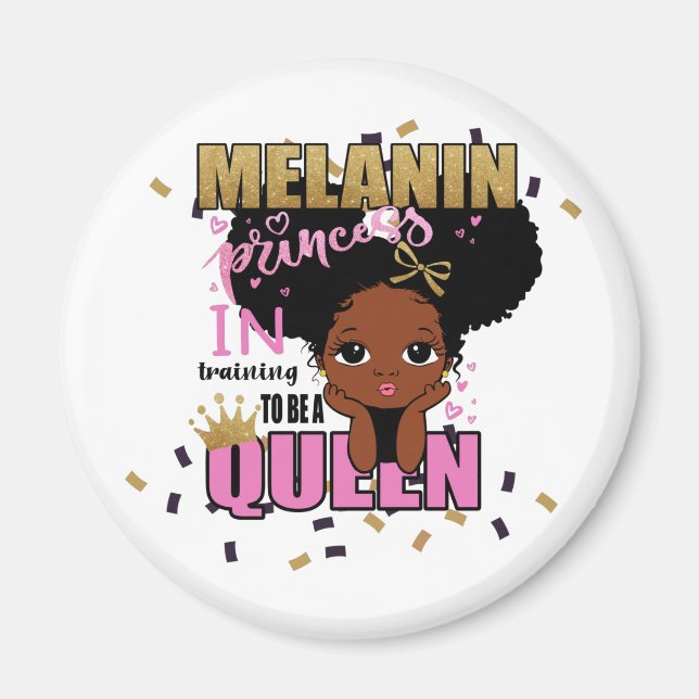 Íman Melanin Princess Training To Be Queen Lilibet Gift (Frente)