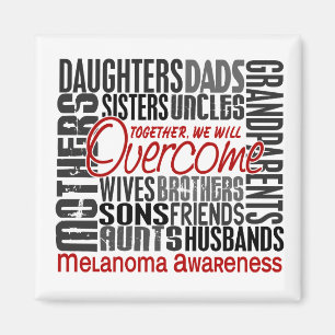 Íman Melanoma quadrada da família