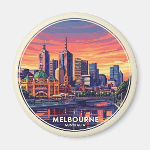 Íman Melbourne Austrália Paisagem Urbana Viagem