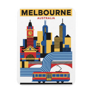 Íman Melbourne Austrália Skyline Viagem