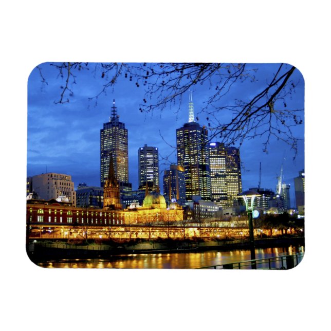 Íman Melbourne, Austrália. Uma visão noturna do (Horizontal)