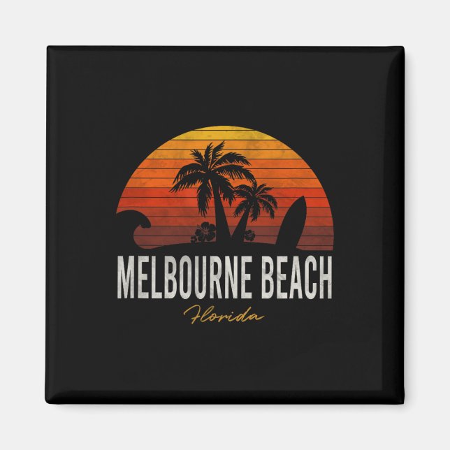 Íman Melbourne Beach Flórida Fl Palms Surf de Vacinação (Frente)