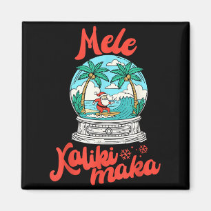Íman Mele Kalikimaka Bola de Neve Papai Noel Vintage Ha
