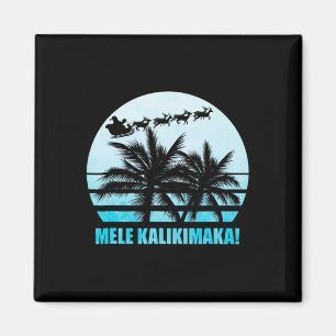 Íman Mele Kalikimaka Retro Havaiana Família Natal Va