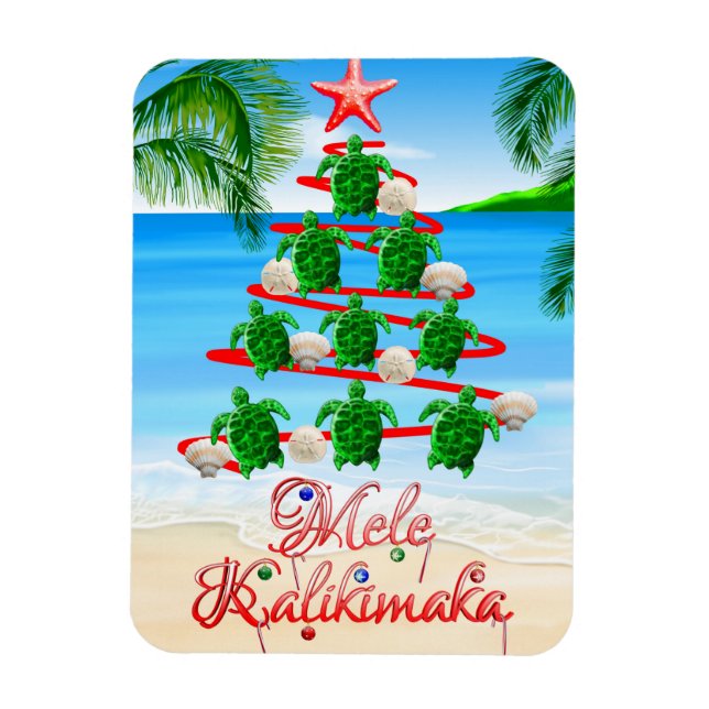 Íman Mele Kalikimaka Turtles (Vertical)