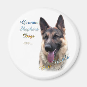 Íman Melhor amigo 2 do cão de german shepherd - ímã