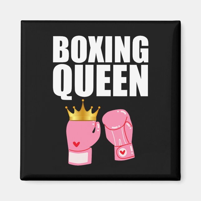 Íman Melhor Arte de Boxe Para Luvas de Boxe de Mulheres (Frente)