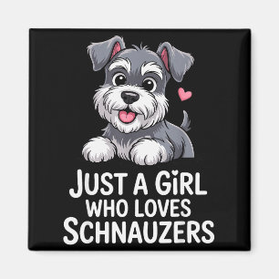 Íman Melhor Arte de Schnauzer Para Mulheres Meninas Cri