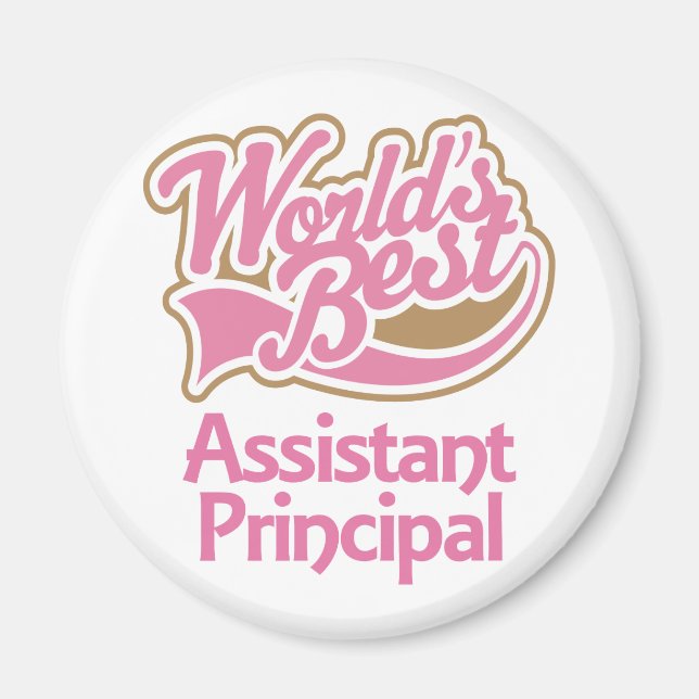 Íman Melhor Assistente Principal do Mundo Rosa-Gelado (Frente)