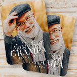 Íman Melhor avô do mundo desde 20XX Foto moderna em chi<br><div class="desc">Esta design simples e moderna é composta por tipografia serif e cursiva e adiciona uma foto personalizada</div>