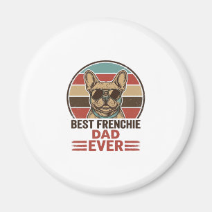 Íman Melhor Camisa Vintage de Bulldog do Papai Francês