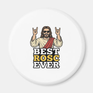 Íman Melhor Camiseta Religiosa de Mão de Rock Vintage d