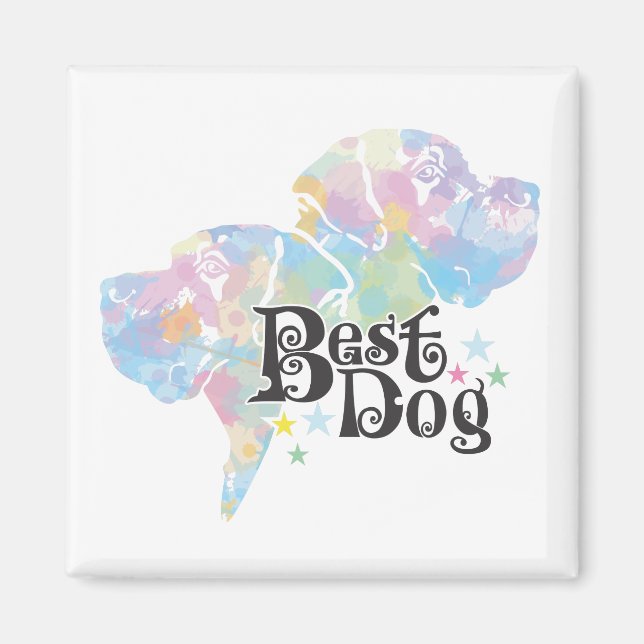 Íman Melhor Cão "colorido" (Frente)