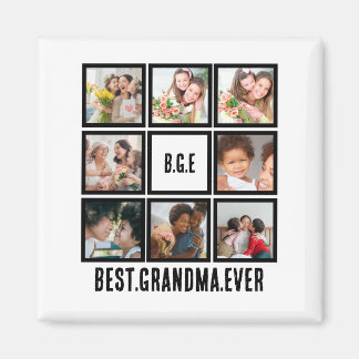 Íman Melhor Colagem de Fotografias da Avó Personalizada