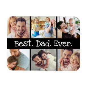 Íman Melhor Colagem de Fotos do Pai em Preto e Branco