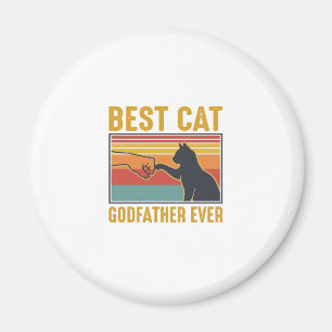 Íman Melhor Deus-Pai de Gatos Vintage Design de Vetor d