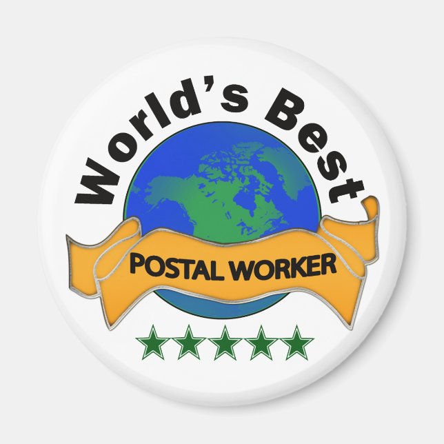 Íman Melhor Empregador Postal do Mundo (Frente)