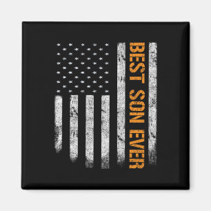 Íman Melhor Filho de Sempre Bandeira Americana Dia dos 