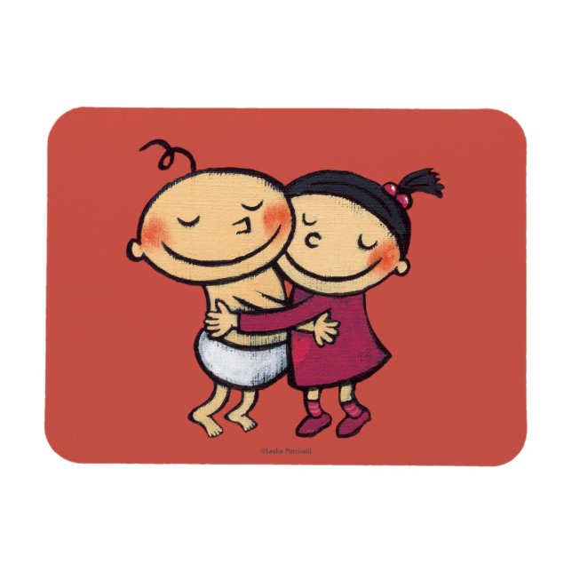 Íman Melhor Hugging de Amigos (Horizontal)