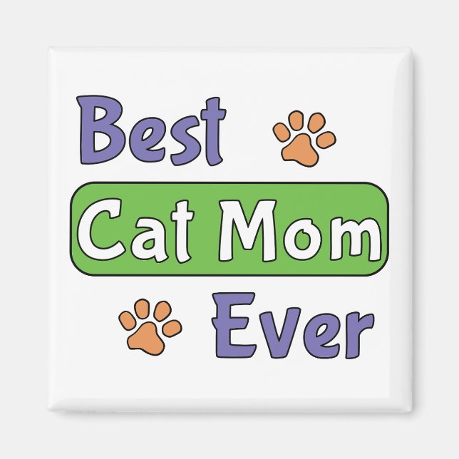 Íman Melhor Mãe de Gato de Todos os Tempos (Frente)