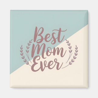 Íman Melhor Mãe de Sempre - Elegante Mint e Cream Desig