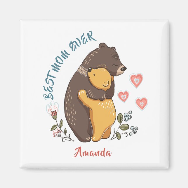 Íman Melhor mãe do Magnet, presente personalizado do di (Frente)