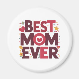 Íman Melhor Mãe do Mundo Corações Fofo Dia das Mães