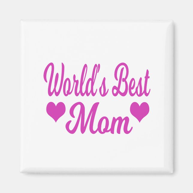 Íman Melhor Mãe do Mundo Rosa (Frente)