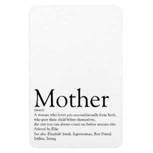 Íman Melhor Mãe, Mamãe, Definição de Mãe