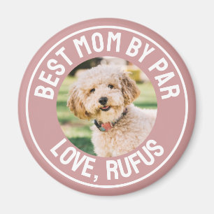 Íman Melhor Mãe pela Par Cachorro Foto Rosa Poeira Rosa