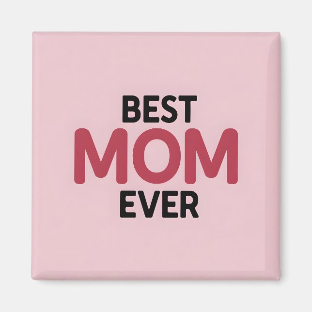 Íman Melhor Mãe Rosa Nunca (Frente)