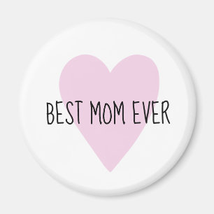 Íman Melhor mãe rosa, personalizável