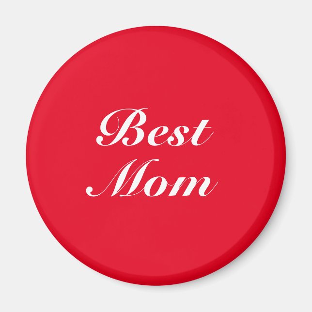 Íman Melhor mãe vermelha, escrita clássica elegante (Frente)